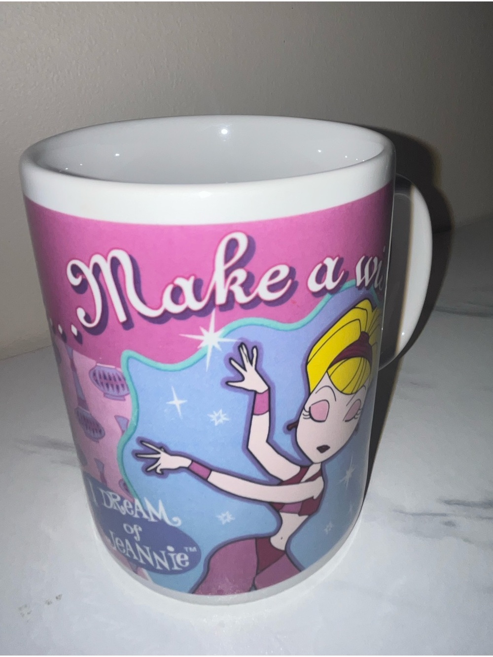 I Dream Of Jeannie Ceramic Mug Barbara Eden Novelty Vintage Nostalgia EUC - Picture 2 of 7